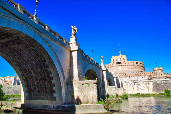 Angelo Brücke Castel Sant Angelo Rom — Stockfoto