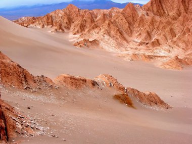 San Pedro de Atacama, Şili 'deki Valle de Muerte (Ölüm Vadisi) manzara ve manzaraları