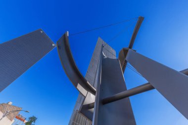 Mexico City, Meksika-18 Ağustos 2019: Paseo De Reforma yakınlarındaki Mexico City Finans Merkezi