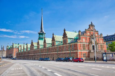 Kopenhag, Danimarka-2 Ağustos 2018: Kopenhag Borsen Borsa Binası