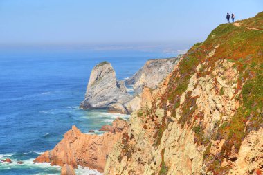 Cabo da Roca manzaralı kıyı şeridi