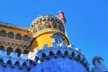 Sintra, Portekiz-16 Ekim 2017: Sintra 'daki Pena Sarayı