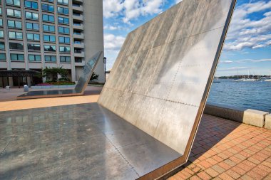 Boston, MA, ABD-20 Ekim 2018: Ünlü Boston Limanı gezinti güvertesi