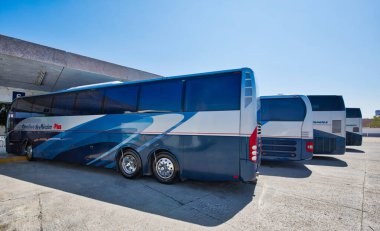 Guanajuato, Meksika-22 Nisan 2018: Şehirlerarası bağlantılara hizmet veren merkez otobüs durağı