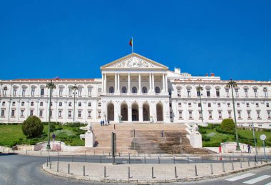 Lizbon, Portekiz-28 Mayıs 2019: Parlamento binası, Cumhuriyet Meclisi, Lizbon