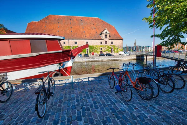 Copenhaga Pitorescos Canais Fluviais Centro Histórico — Fotografia de Stock