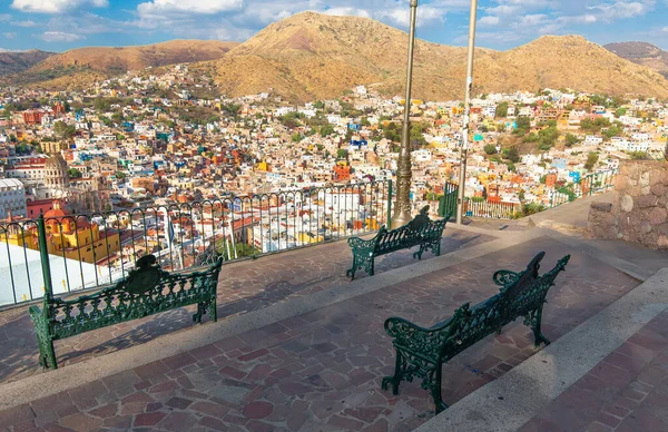 Guanajuato Vista Panorámica Desde Pintoresco Mirador Ciudad Cerca Del Monumento —  Fotos de Stock