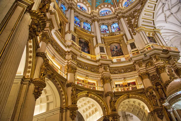 Granada Espanha Outubro 2018 Interiores Requintados Marco Catedral Real Granada — Fotografia de Stock
