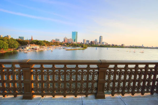 Puente Longfellow Boston Atardecer — Foto de Stock