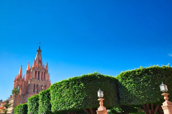 Landmark Parroquia San Miguel Arcangel Catedral Centro Histórico Ciudad San — Foto de Stock