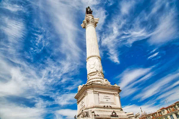 Lisboa Fuente Plaza Rossio — Foto de Stock