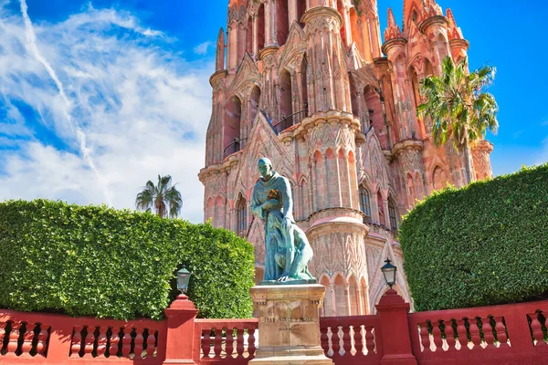 San Miguel Allende Landmark Parroquia San Miguel Catedral Arcangel Centro — Foto de Stock