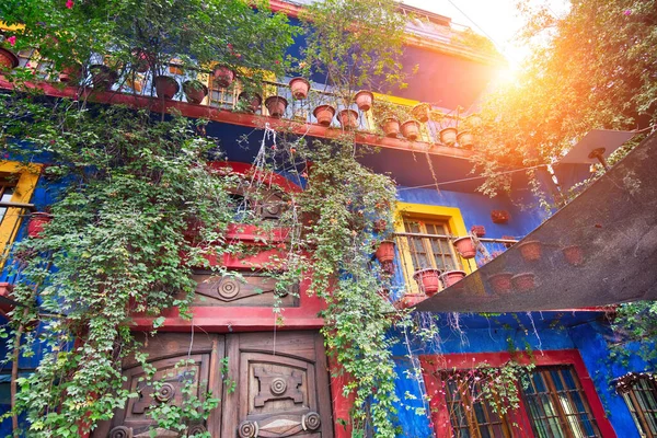 Monterrey, colorful historic buildings in the center of the old city (Barrio Antiguo)