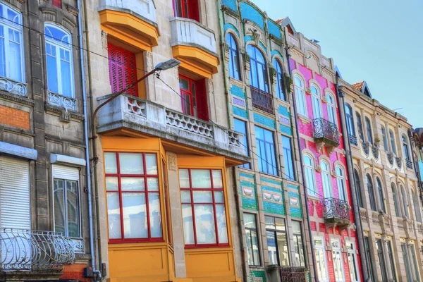 Красивые Красочные Улицы Порту — стоковое фото