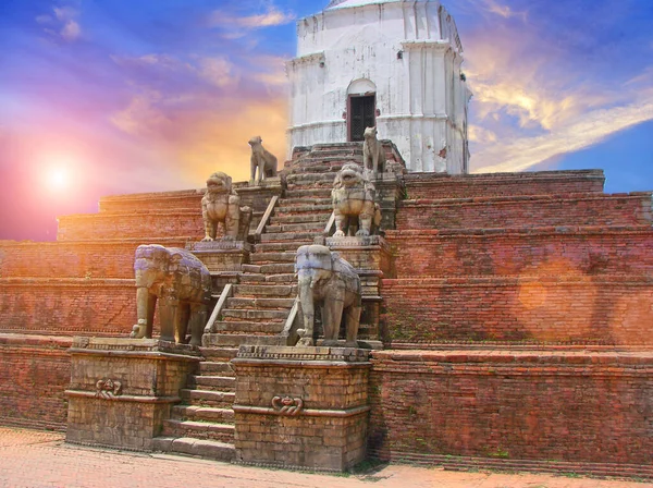 カトマンズ ネパールの古い建物や彫刻 — ストック写真