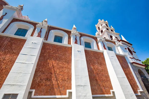 Coloridas Ruas Coloniais Puebla Zocalo Centro Histórico Cidade — Fotografia de Stock