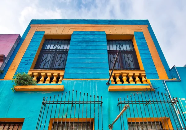 Monterrey Kleurrijke Historische Gebouwen Het Centrum Van Oude Stad Barrio — Stockfoto