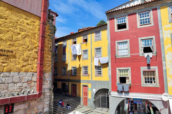 Porto Portugal Avril 2017 Belles Colorées Rues Porto Près Rio — Photo