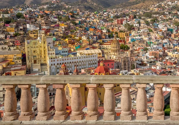 Guanajuato Vista Panorámica Desde Pintoresco Mirador Ciudad Cerca Del Monumento — Foto de Stock