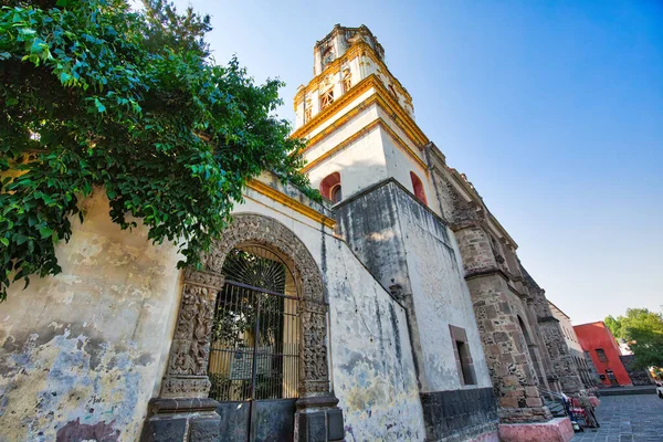 Parochie Van San Juan Bautista Het Hidalgo Plein Coyoacan — Stockfoto