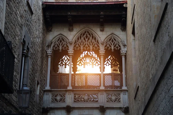 Catedral Barcelona Pôr Sol — Fotografia de Stock