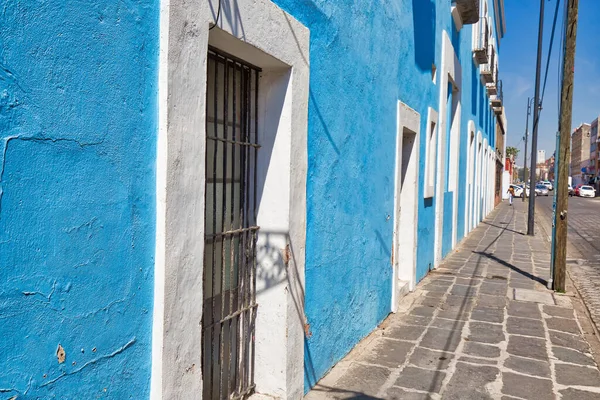 Coloridas Ruas Coloniais Puebla Zocalo Centro Histórico Cidade — Fotografia de Stock