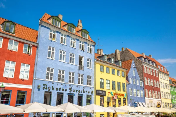 Copenhague Dinamarca Agosto 2019 Famosa Baía Nyhavn New Harbour Copenhague — Fotografia de Stock