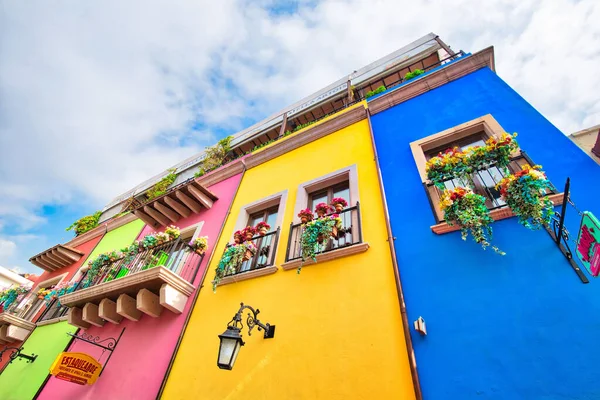 Monterrey Messico Dicembre 2018 Colorati Edifici Storici Nel Centro Della — Foto Stock