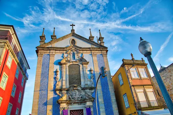 Rua Porto Bonita Colorida Perto Rio Douro — Fotografia de Stock