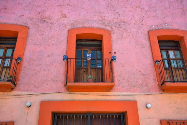 Coloridas Calles Coloniales Puebla Centro Histórico Zócalo — Foto de Stock