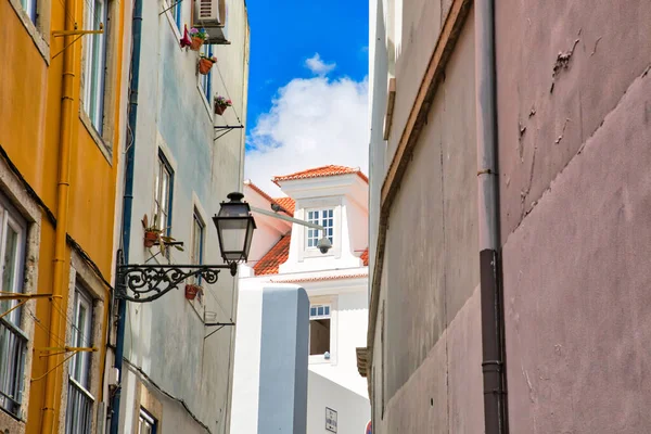 Edifícios Coloridos Centro Histórico Lisboa — Fotografia de Stock