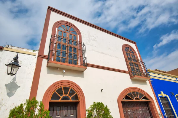 Monterrey Edifícios Históricos Coloridos Centro Cidade Velha Barrio Antiguo Uma — Fotografia de Stock