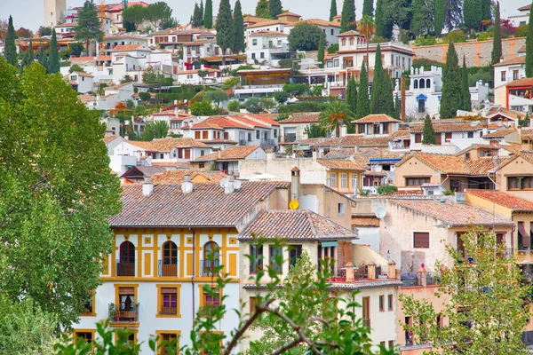 Granada Gator Och Spansk Arkitektur Historiska Stadskärnan — Stockfoto