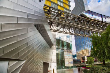 Las Vegas, Nevada-7 Eylül 2016: Las Vegas 'ın Modern Mimarlık ve Şehir Sokakları