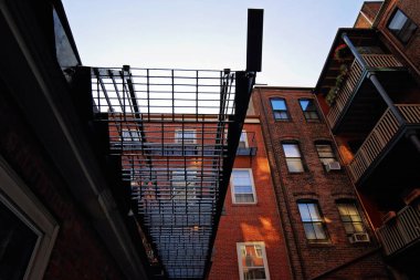 Gün batımında Boston Beacon Hill