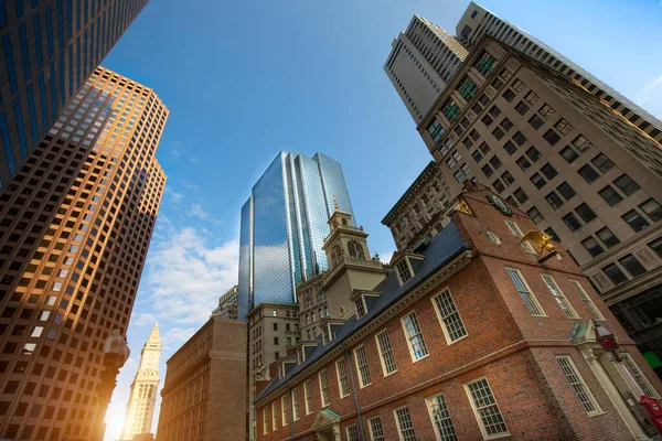 Architektur Und Häuser Historischen Zentrum Von Boston Der Nähe Des — Stockfoto