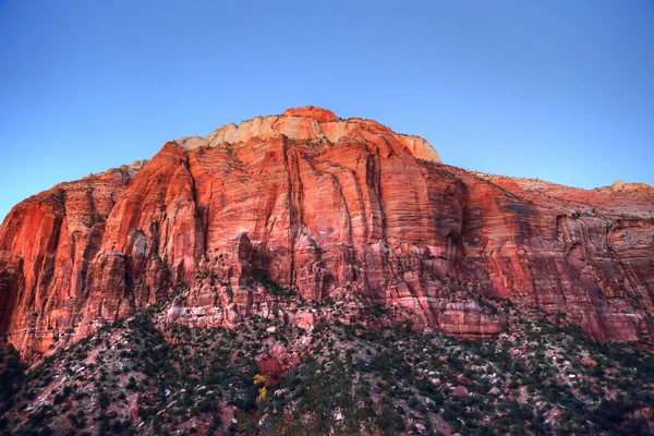 Paisagens Panorâmicas Zion Park Pôr Sol — Fotografia de Stock