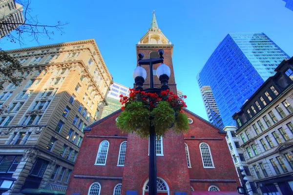 Boston Calles Del Centro Día Soleado Brillante — Foto de Stock