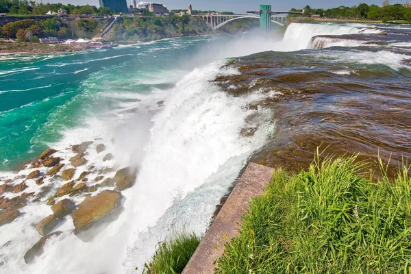 Vista Panorámica Las Cataratas Del Niágara Lado Americano Búfalo —  Fotos de Stock