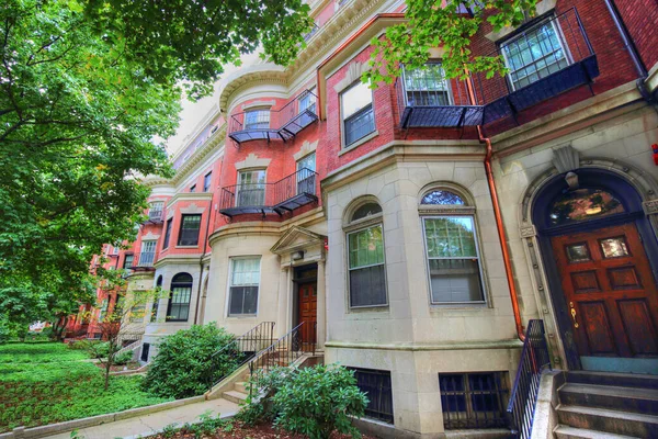 Boston Typical Houses Historic Center — Stock Photo, Image