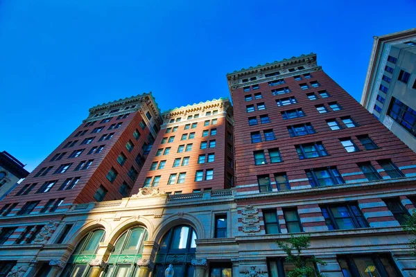 波士顿市中心自由径沿线的历史建筑 — 图库照片