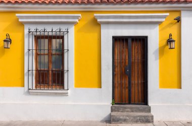Mazatlan, Mexico, Colorful colonial streets in historic center near Malecon and tourist attractions