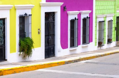 Mazatlan, Mexico, Colorful colonial streets in historic center near Malecon and tourist attractions