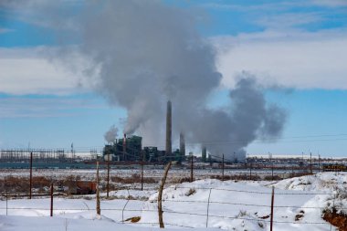 Holbrook, Arizona / Abd 19 Aralık 2018: Kışın Cholla Santrali