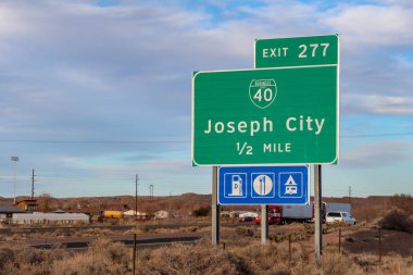 Joseph City, Arizona / ABD 9 Mart 2019: Yol İşareti
