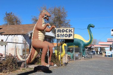 Holbrook, Arizona / Amerika 19 Aralık 2918: Dinosaur Gift Shop