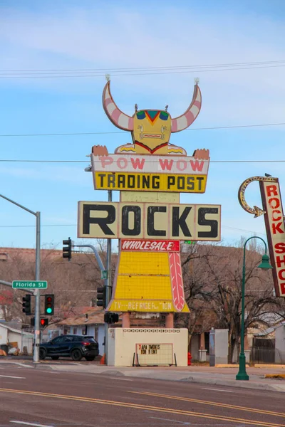 Holbrook Arizona Amerika Aralık 2918 Trading Post Sign — Stok fotoğraf