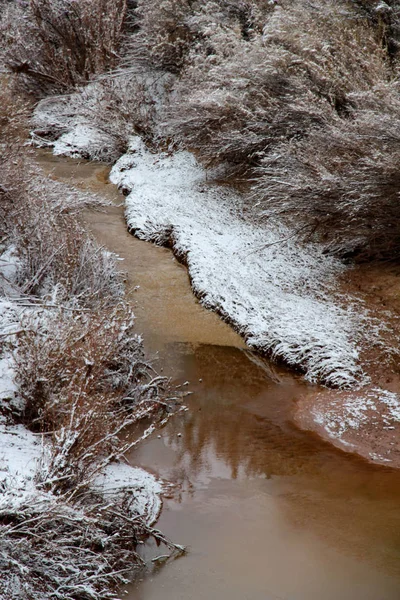 Parte Inferior Desfiladeiro Nevado Arizona — Fotografia de Stock