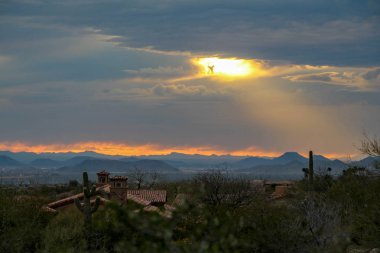 Desert sunset in North Scottsdale Arizona  clipart