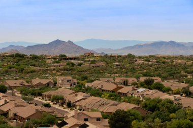 Overlooking South West Style Homes Near Phoenix Arizona clipart